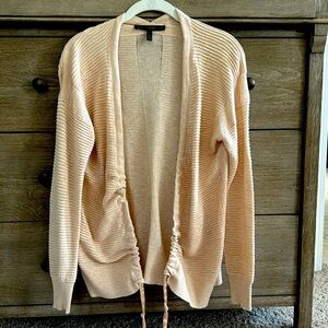 Cute WHBM fall sweater. Cream with a slight peach/pink hue. Size small.